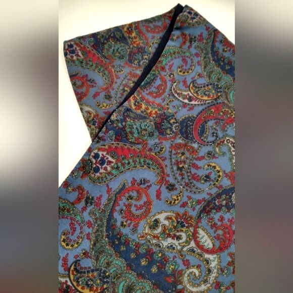 Dior Christian Dior Vintage Silk & Wool Fringe Paisley Formal Scarf - Picture 5 of 12